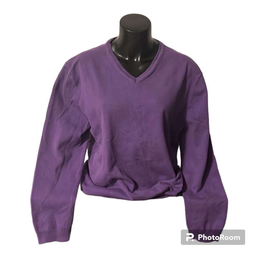 Pullover V-Neck Cardigan | Black Brown 1826 | Purple